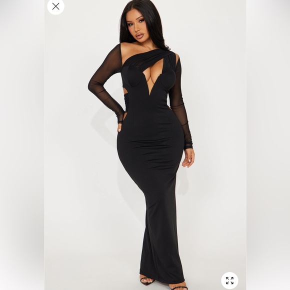 Fashion Nova Dresses & Skirts - Elegant Black Evening Dress - Large